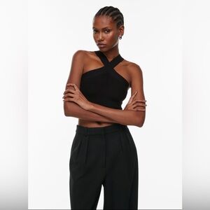 Babaton Sculpt Knit Criss Cross Cropped Tank